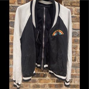 Pam & Gela Rainbow Varsity Jacket